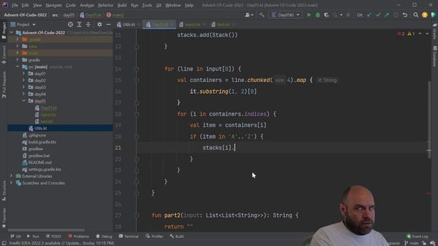 Advent of Code 2022 Day 5 - Kotlin (Supply Stacks) смотреть онлайн