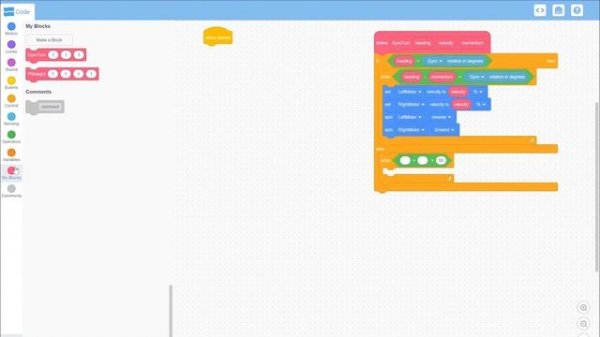 How to program VEX IQ precise turns with gyro using VEXcode blocks