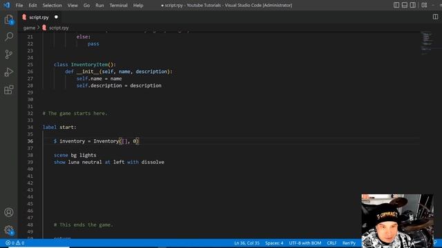 Code an inventory system in Ren'py from scratch смотреть онлайн