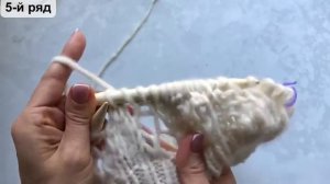 Узор спицами крупные листья Кучинелли схема. Подробный попетельный МК.mp4