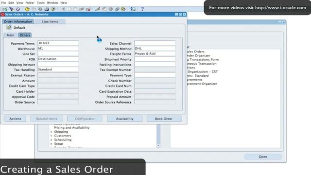 Oracle Training Order Management in Oracle E Business Suite R12 Part 1 1080p HD смотреть онлайн