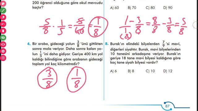 6.SINIF MATEMATİK MEB YAYINLARI ( SAYFA 87 ) // MATEMATİK DERS KİTABI // MATEMATİK ÖDEV ÇÖZÜMLERİ