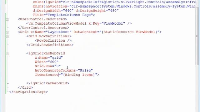 xamGrid template column layout смотреть онлайн