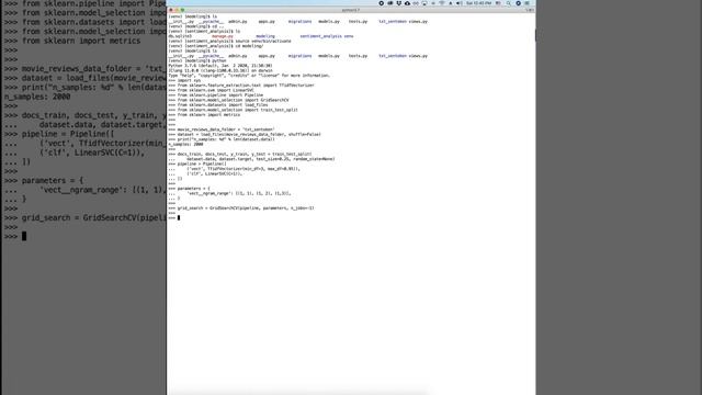 Machine learning production with Python, scikit learn, Django and Heroku| 5. model training & savin смотреть онлайн