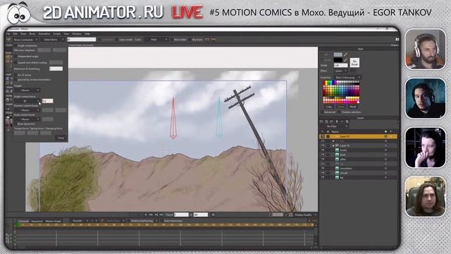 Стрим #5 Motion Comics в Moho. Ведущий - Egor Tankov смотреть онлайн