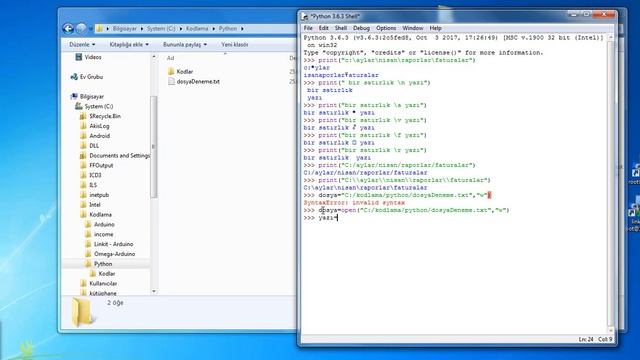 Python ders 5 (Print komutu ile txt dosyasına yazı yazdırma) смотреть онлайн