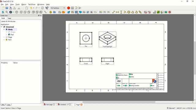 FreeCAD V0.18 Drawing Projection Guide Tutorial For Beginner смотреть онлайн