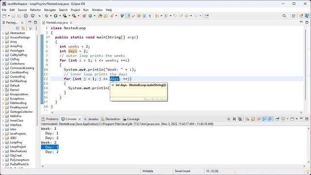 Java Tutorial Part 21 | Loop Statements Part3| Nested Loop | Break Statement смотреть онлайн