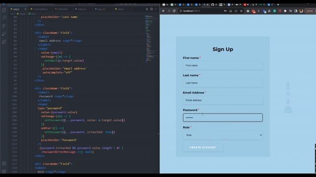React Sign Up Form Validation смотреть онлайн