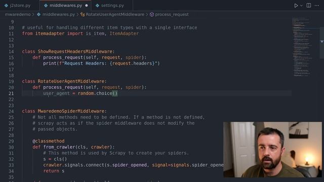 Scrapy Middleware - Custom User Agents смотреть онлайн