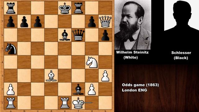 Epic Forced Move: Wilhelm Steinitz vs Schlesser - London (1863) смотреть онлайн
