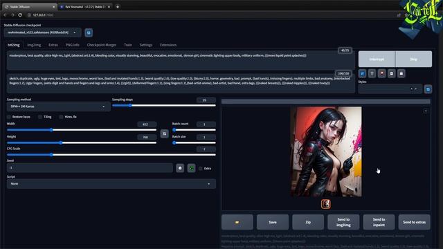 СДЕЛАТЬ КРУТОЙ АРТ в STABLE DIFFUSION смотреть онлайн