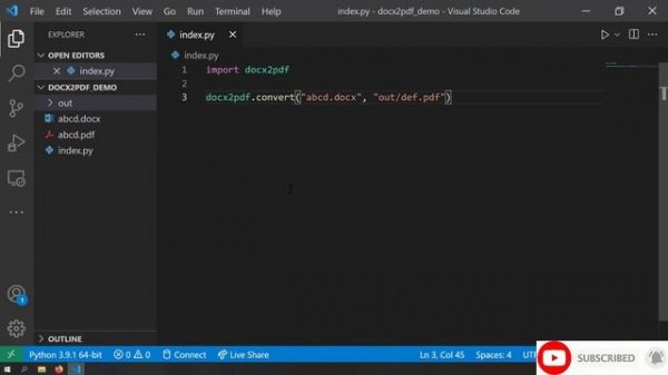 Convert word files to pdf files in bulk with python docx2pdf