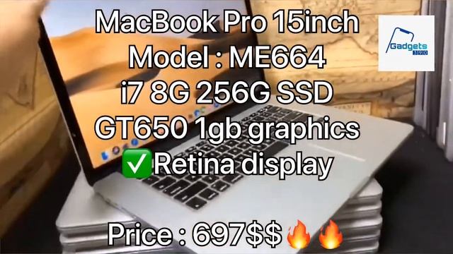 Best offer..[MacBook Pro 15inch Model : ME664 i7 8G 256G SSD GT650 1gb graphics ✅Retina display] смотреть онлайн