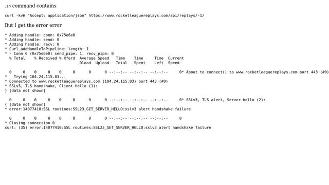 Getting error error:14077410:SSL routines:SSL23_GET_SERVER_HELLO:sslv3 alert handshake failure... смотреть онлайн