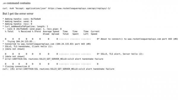 Getting error error:14077410:SSL routines:SSL23_GET_SERVER_HELLO:sslv3 alert handshake failure...