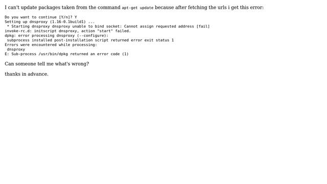 Ubuntu: Unable to bind socket: Cannot assign requested address issue on ubuntu смотреть онлайн