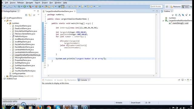 How to find largest and smallest values in an array in java? смотреть онлайн
