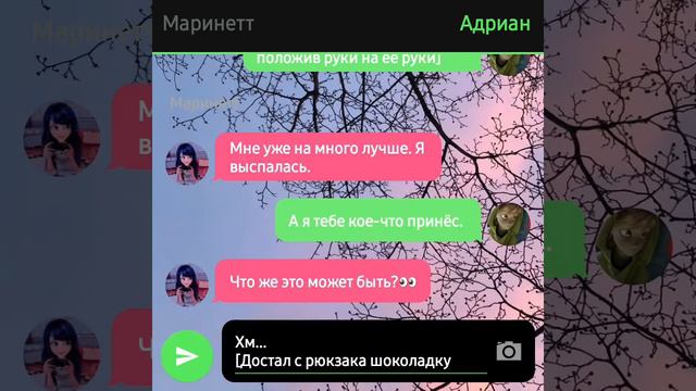 Переписка🍫👩❤️💋👨«Любовь по интернету» Леди Баг и Супер Кот | 5 часть. смотреть онлайн