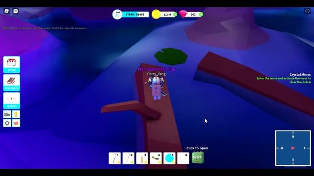 [Roblox Fishing Simulator] How to unlock crystal mine fishing area смотреть онлайн