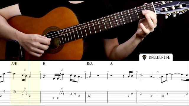 CIRCLE OF LIFE Guitar Tabs Tutorial (The Lion King / Elton John)