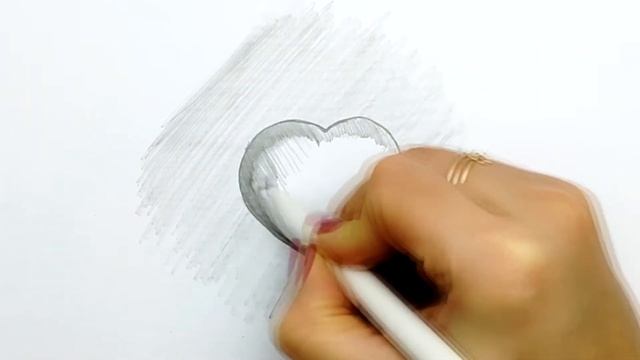 How to draw a Drop of Water in the form of a Heart with a pensil sketch | Yulka Art drawings смотреть онлайн
