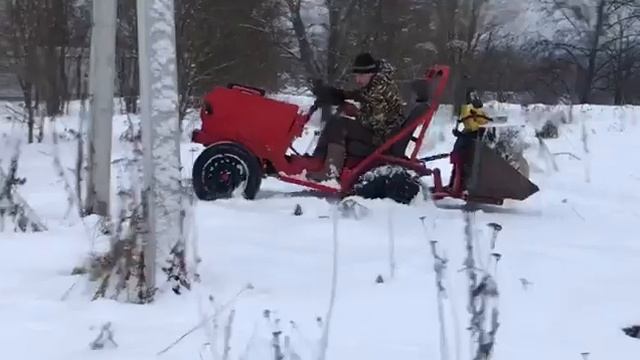 Мини-трактор классика по снегу смотреть онлайн