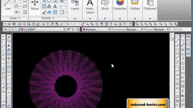 ARRAY command in AutoCad смотреть онлайн