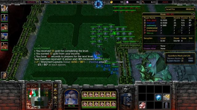 Warcraft 3 Classic HellHalt TD Competitive #186 lost 14 no sounds смотреть онлайн