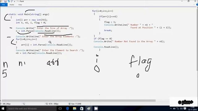 C# Program to Search an Element in an Array смотреть онлайн