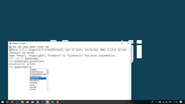 4.Mouse Function pyautogui moveTo move cursore on perticular location - pyautogui tutorial in Hind смотреть онлайн