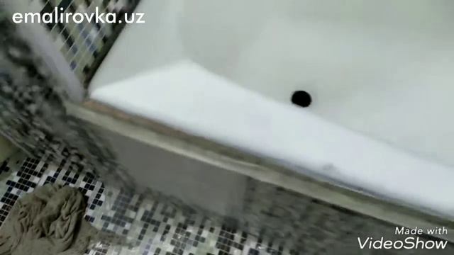 Покрытие чугунной ванны наливным акрилом в Ташкенте. смотреть онлайн