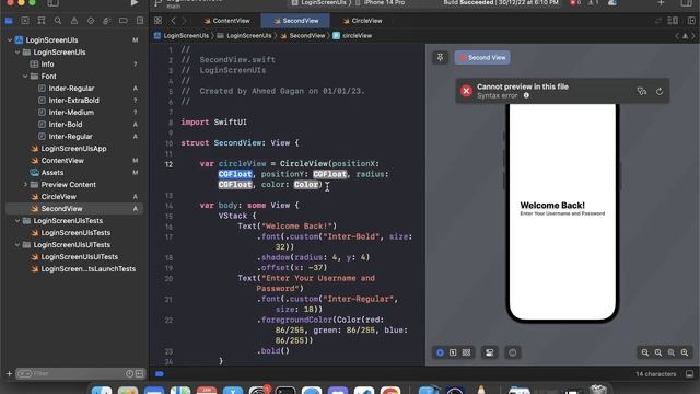 Make LOGIN SCREEN UI clone from FIGMA to SWIFTUI (PART-2) смотреть онлайн