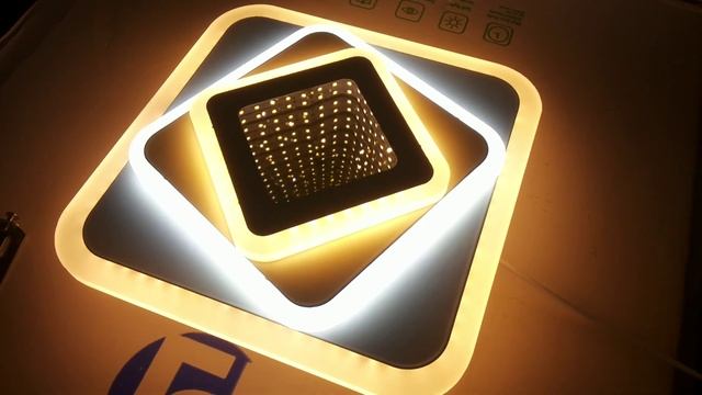 Потолочно-Настенный светильник геометрия с зеркалом бесконечности! смотреть онлайн