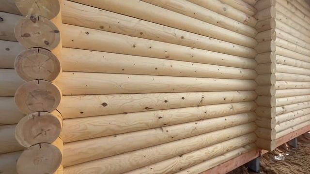 Баня Дом из оцилиндрованного бревна смотреть онлайн