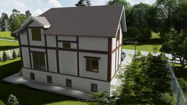 Проект мансардного дома 266,3 кв. м, N 057 г. Алматы. Эскизный проект!!! смотреть онлайн