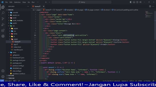 Tutorial Membuat Dialog, Toast & Notifikasi Framework7 CLI смотреть онлайн