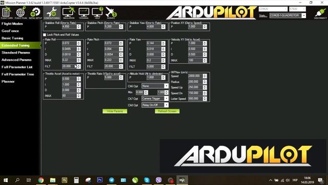 Экспресс настройки квадрокоптера в Mission Planner смотреть онлайн