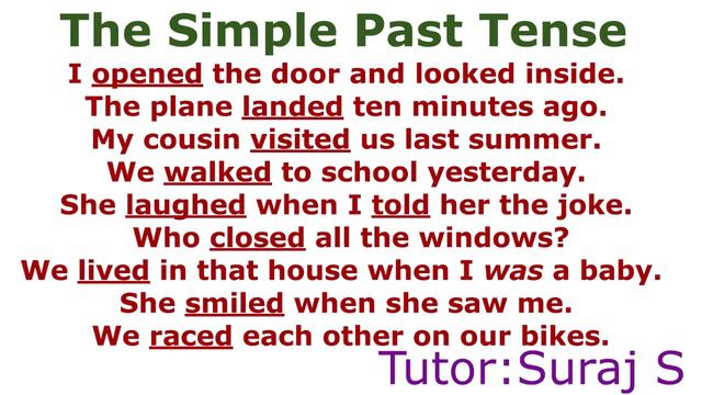 Speak English through Examples#Examples of Present and Past Tense in English||Suraj S||For Practice смотреть онлайн