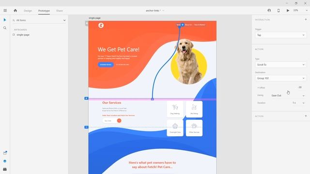Adobe XD Ve Sayfa İçi Linkleme (Anchor Links) | Adobe XD Web Tasarım Dersleri