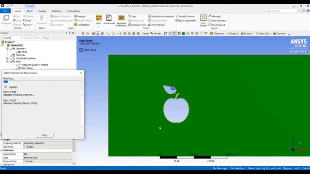 Ansys Fluent Flow Around a 2D Apple смотреть онлайн