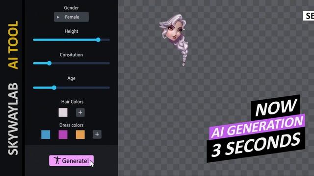 Skywaylab Animart AI Tool - neural network for character creation and animation! смотреть онлайн