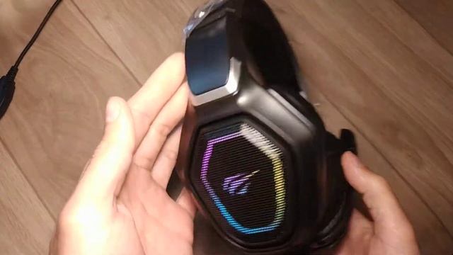 Наушники игровые с микрофоном и подсветкой HAVIT HV-H659D GAMING, black смотреть онлайн