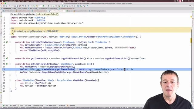 Kotlin android development tutorial - Adding RecyclerView смотреть онлайн