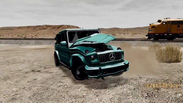Flatbed Trailer Cars Transportation with Slide Color - Cars vs Deep Water - BeamNG.Drive #1 смотреть онлайн