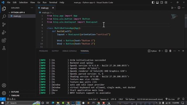Multi Button to Python Kivy app | Python Kivy app development | Python for Android | Bangla | part- смотреть онлайн