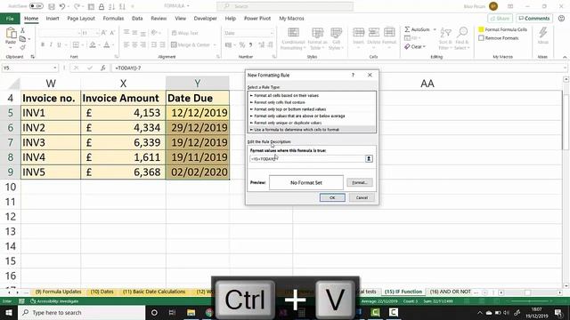 Use Conditional Format to Highlight Overdue Dates смотреть онлайн