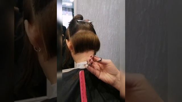 #градуированниоекаре #бобкаре, как работать утюжком Часть1 :как стричь затылок если волосытонкие. смотреть онлайн