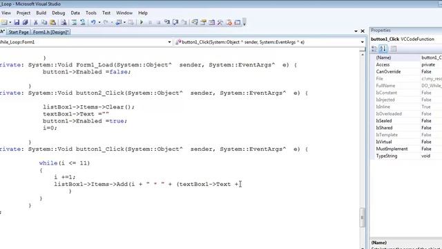 Visual C++ While Loop Multiplication Table смотреть онлайн