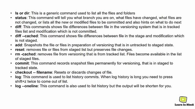 Making changes in file commands theory (Git) - Lession 6 in Hindi смотреть онлайн